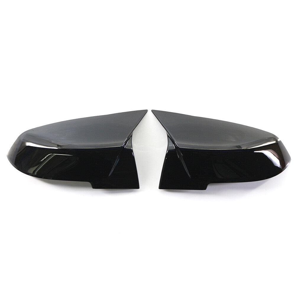 Pair Gloss Black Rearview Mirror Cover Caps for BMW 1 2 3 4 Series X1 M2 I3 I3S