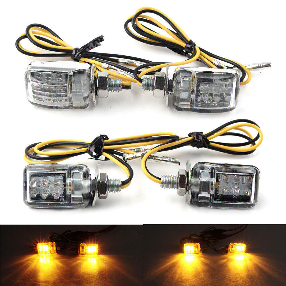 Turn Lights Universal LED Motor Turn Signal Indicator Light Warning Blinker Lamp Q