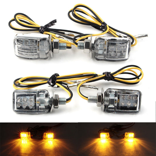 Turn Lights Universal LED Motor Turn Signal Indicator Light Warning Blinker Lamp Q
