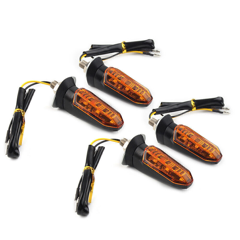 For Motorcycle 4X Universal 12V LED Turn Signal Indicator Amber Blinker Light Q