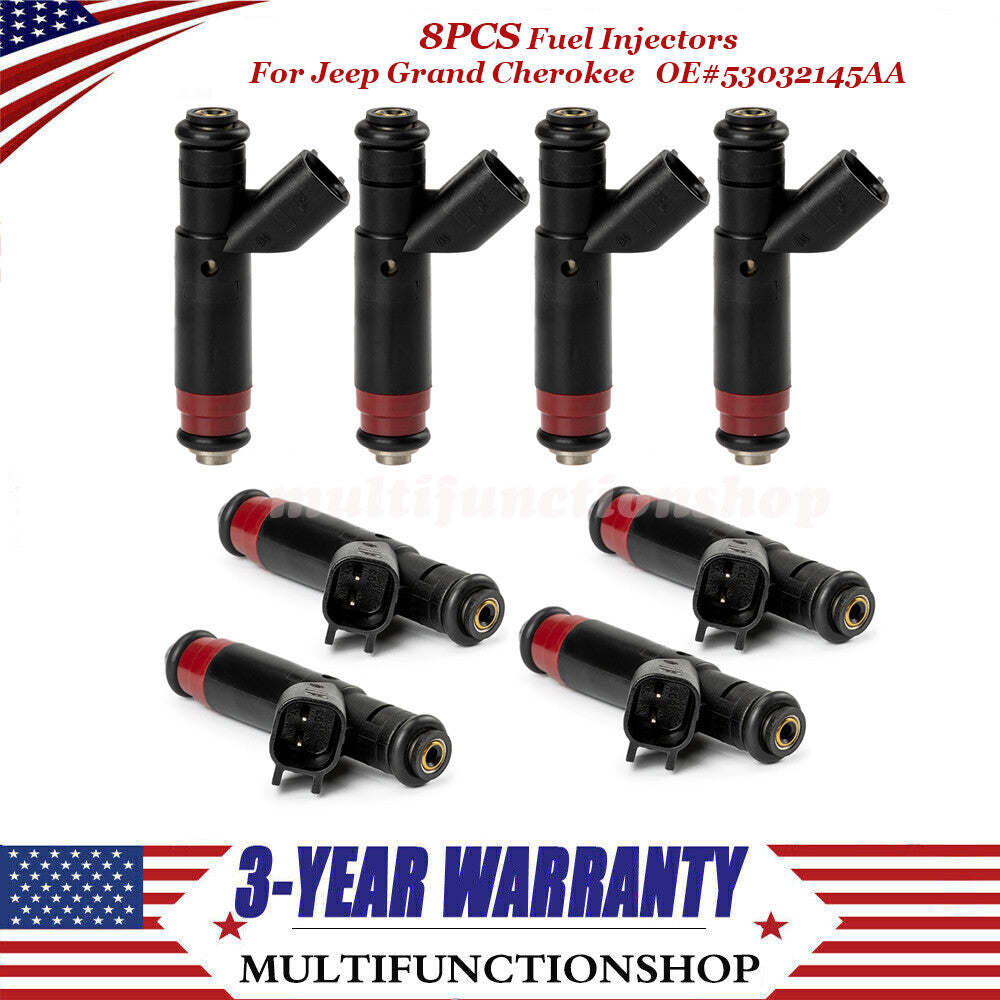 8X Fuel Injector for Jeep Grand Cherokee for Dodge Dakota Durango 5.9L V8 53032145AA