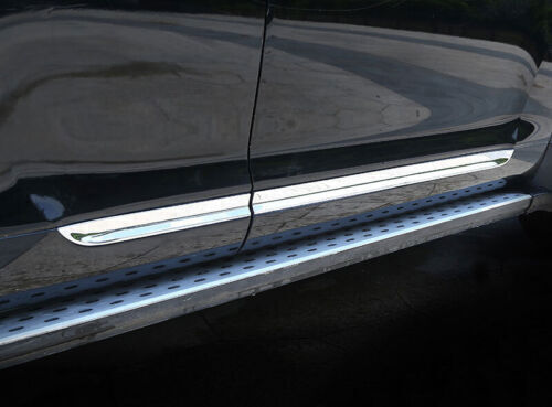 4X for Toyota Highlander Chrome Steel Car Door Guard Moluding Strip Trim 08-2013