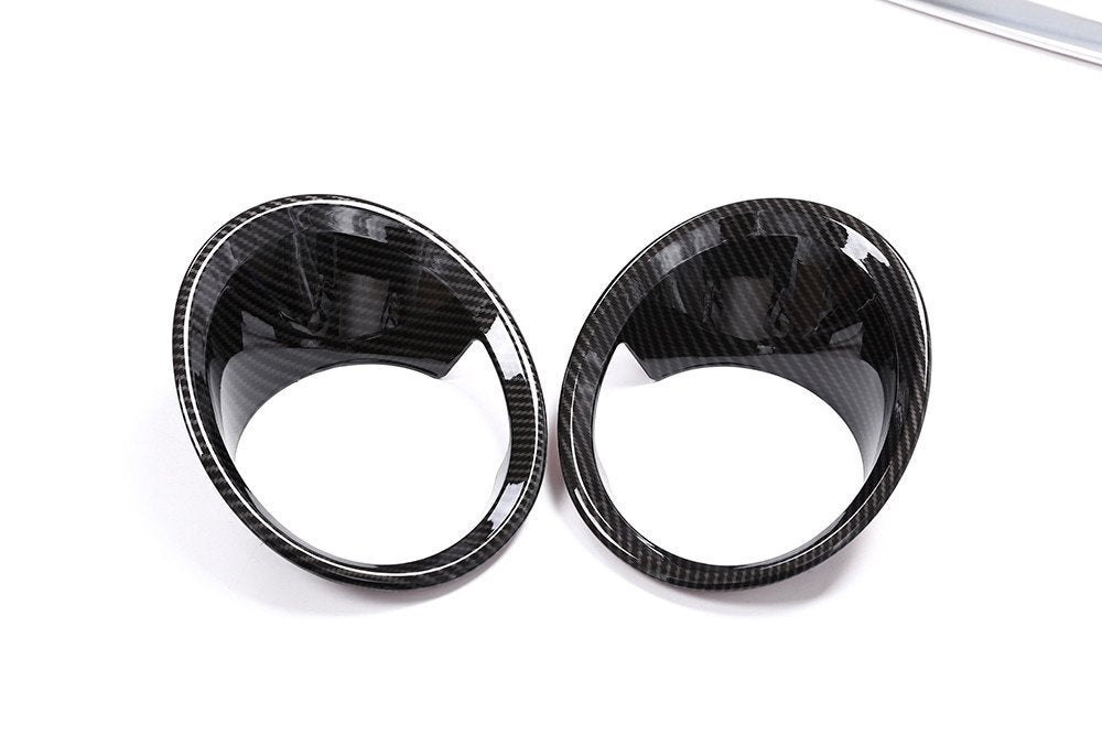 2¡ÁCarbon Fiber ABS Front Fog Light Lamp Cover Trim Fit for BMW X1 F48 2016-2021