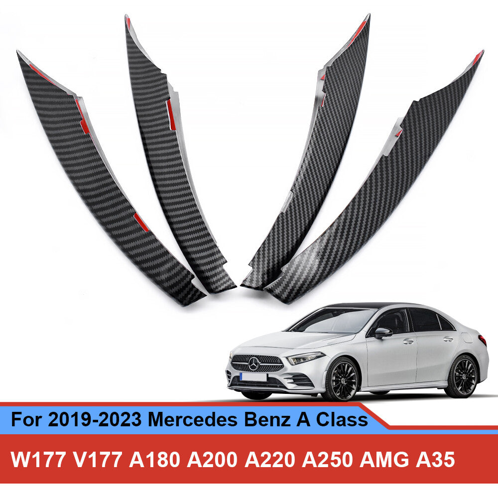 for Benz A CLASS W205 2019-2022 Accessories Front Grille Fog Lights Strips Trim