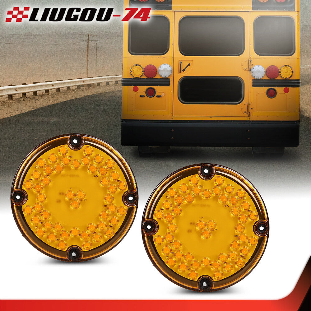 Suitable for school bus transport vehicles. Rejects Hauler 7 round amber 47-LED taillights.
