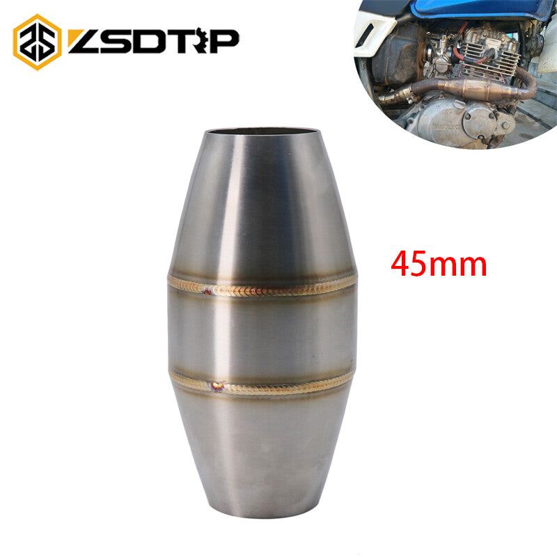 45mm Stainless Steel ID Exhaust Muffler Extension DB Killer Chamber Q