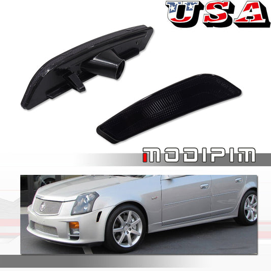 JDM Deep Smoke Lens Side Marker Lights for 2003 04 05 06 2007 for Cadillac CTS CTS V- v