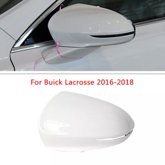 White Left Side Rearview Mirror Cover Shell Cap Fit for Buick LaCrosse 2016-2018