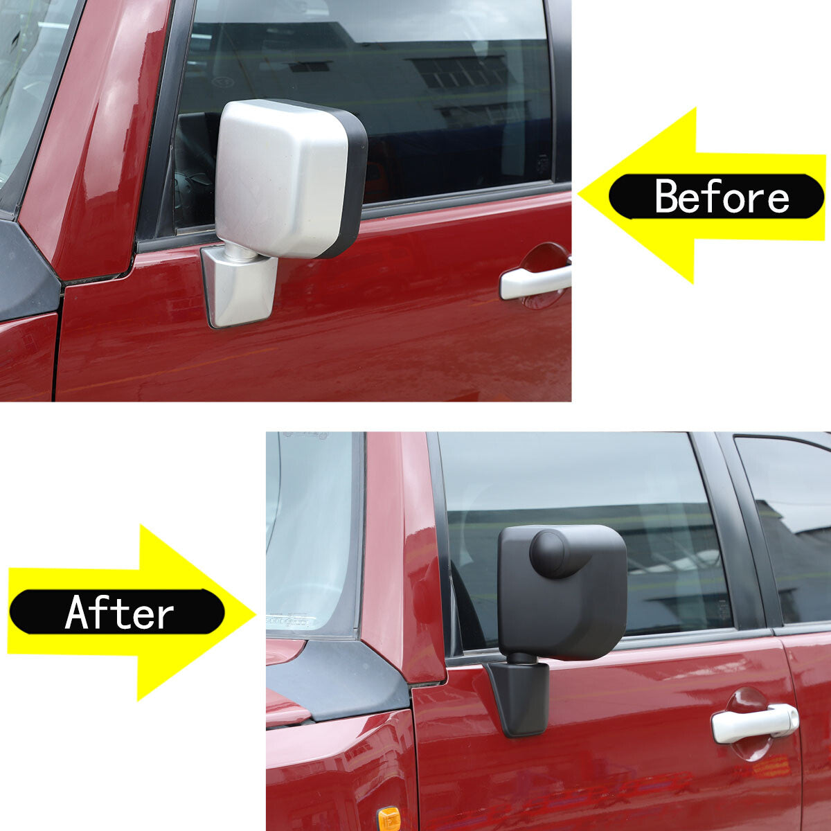 Matte black door handle and mirror cap trim set for FJ Cruiser 2007-21 n