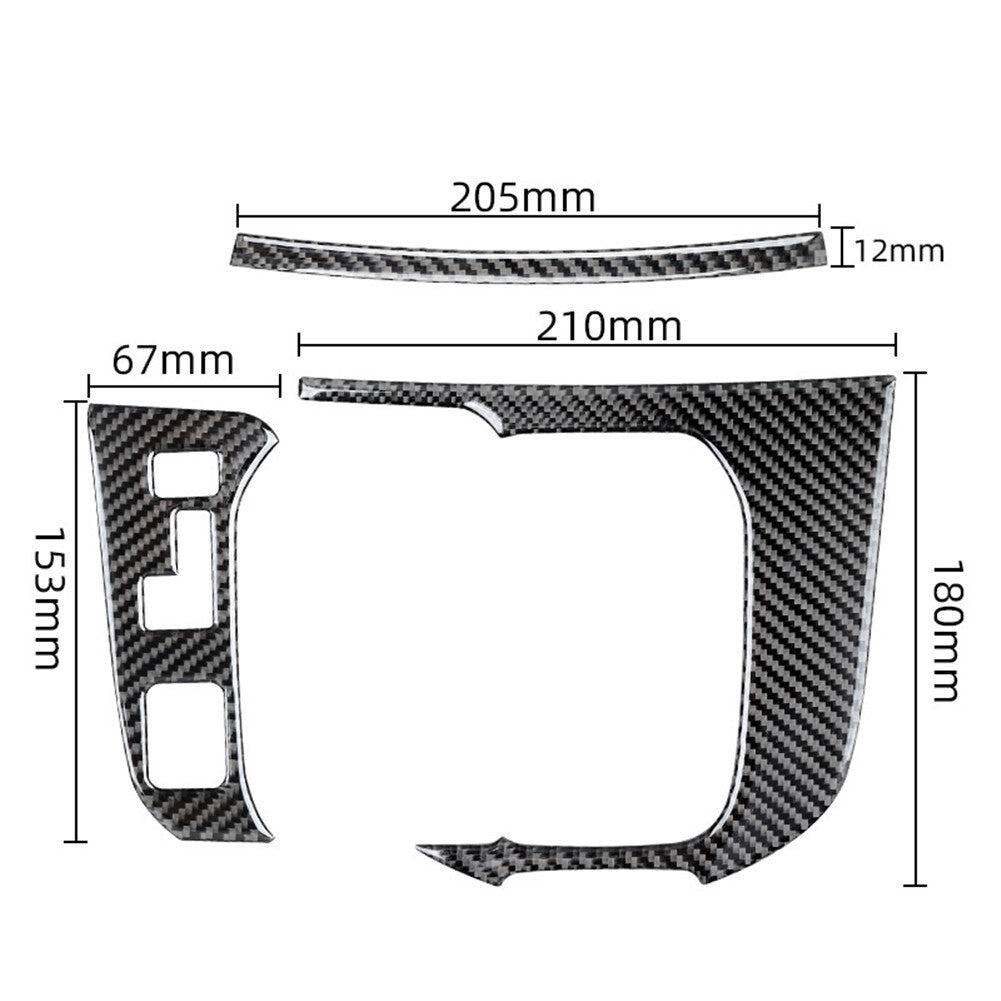 Red Carbon Fiber Interior Gear Shift Frame Cover Trim for Mazda MX-5 Miata 09-15 v