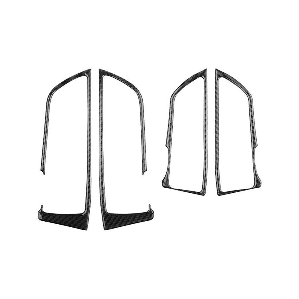 2Pcs for Audi Q5 2018-2021 Carbon Fiber Window Lift Switch Panel Cover Trim
