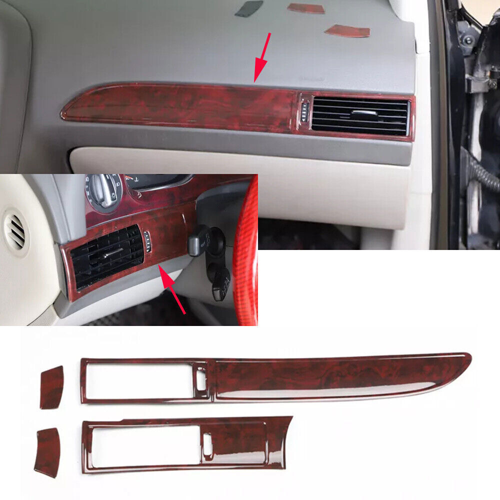 Fit for Audi A6 2008-2011 Brown Wood Grain Interior Decoration Frame Cover Trim