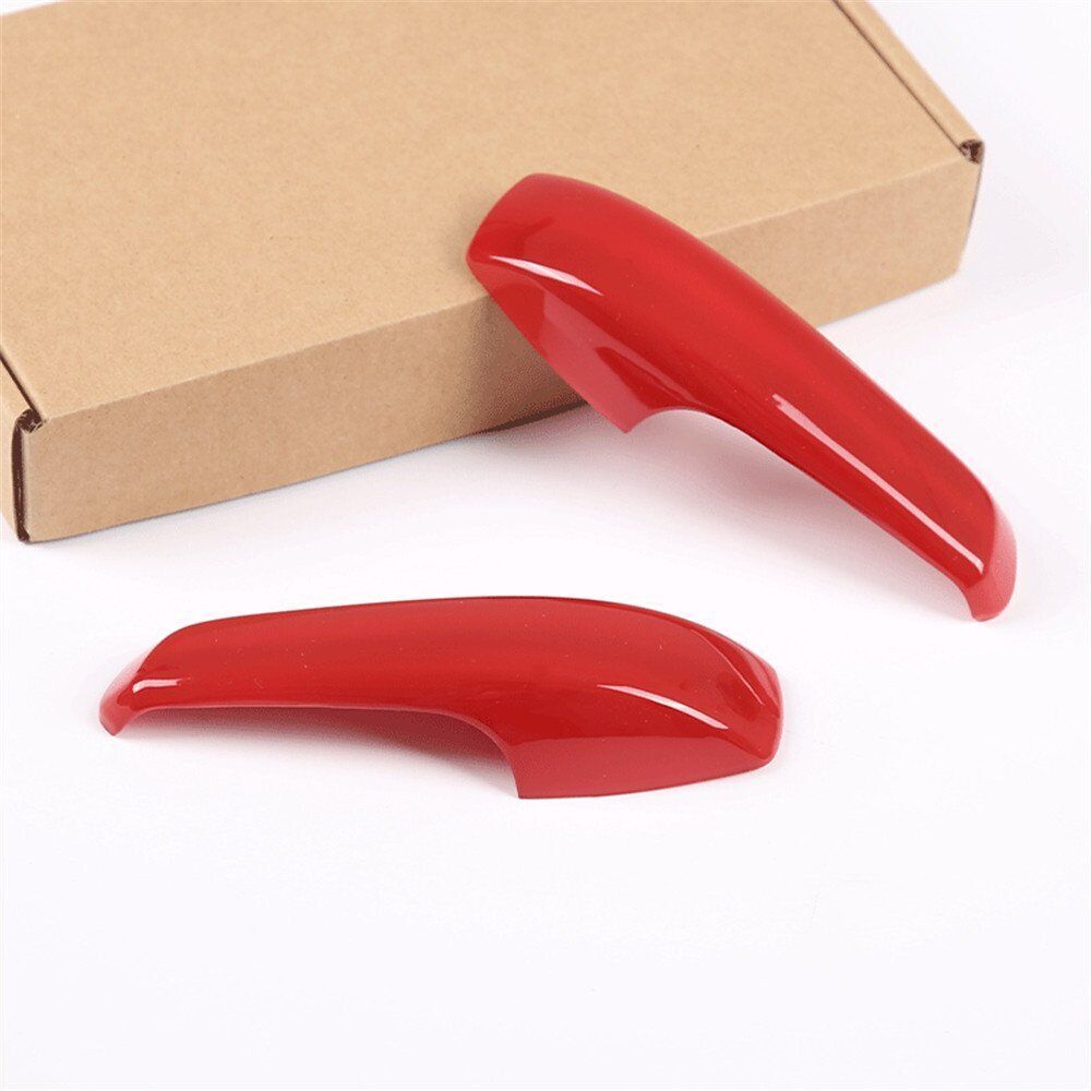 2 x Red ABS Interior Door Handle Panel Covers for Smart 2010-2014 n