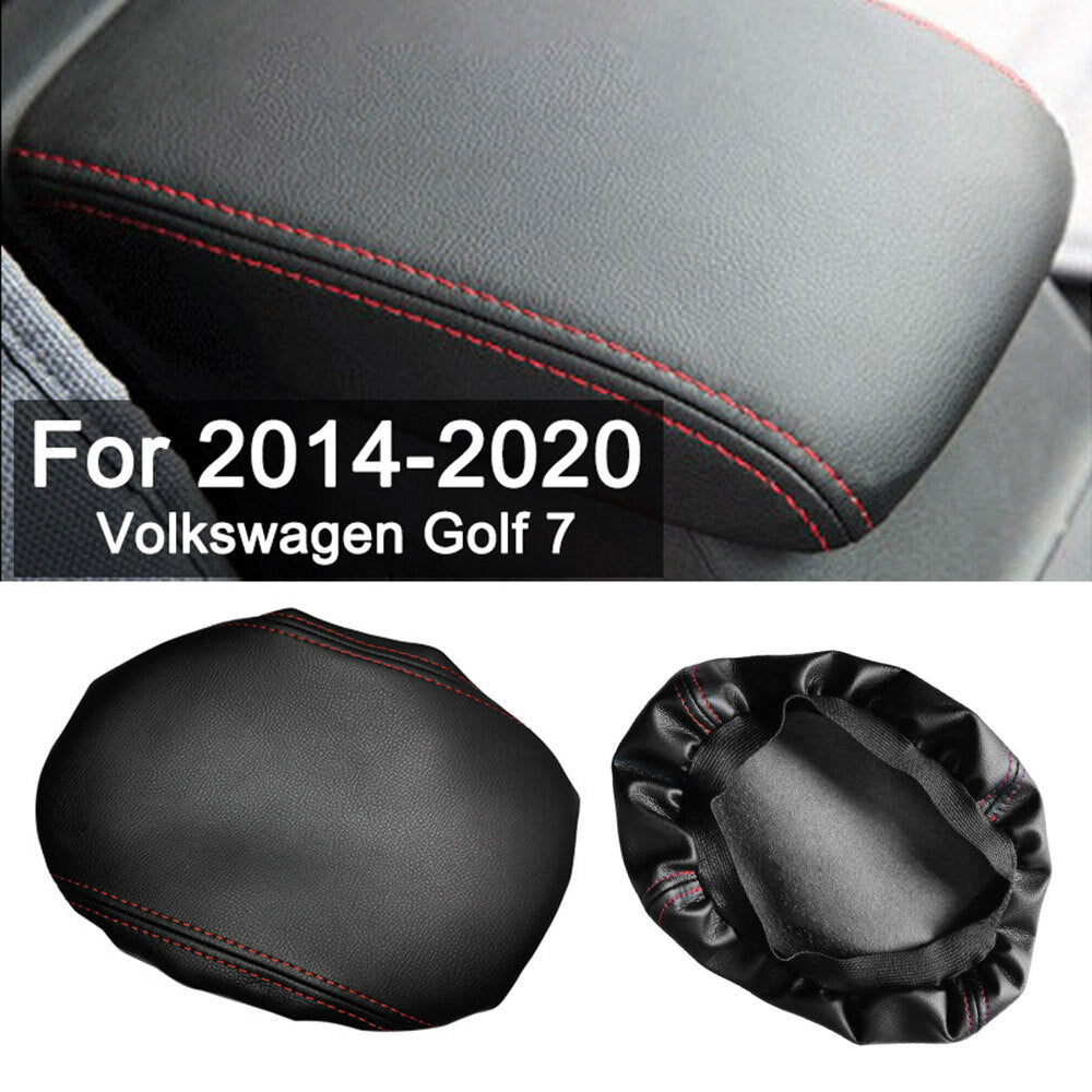 Suitable for Golf 7 MK7 2014-2020, Armrest Protector, Center Console Leather, Black. n
