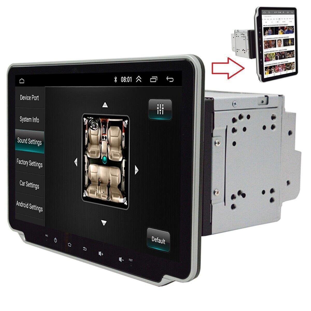 10.1-inch 2DIN car stereo Android 9.1 radio, GPS, WiFi, MP5 player, touchscreen, quad-core. n