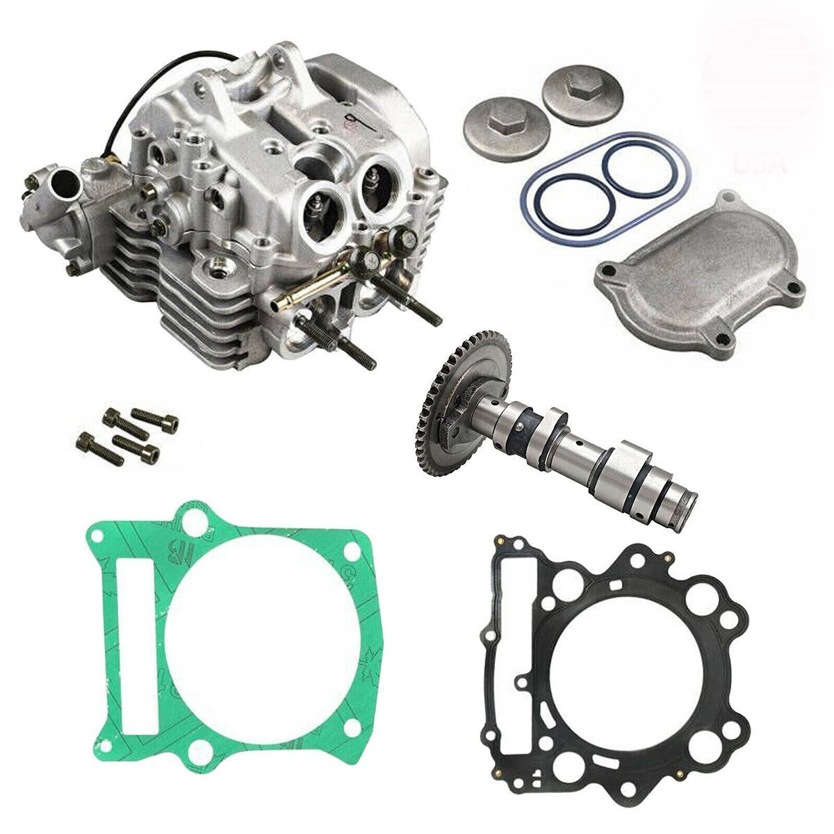 New Carb Cylinder Head Kit  Camshaft For Hisun HS700 MSU UTV Massimo Bennche