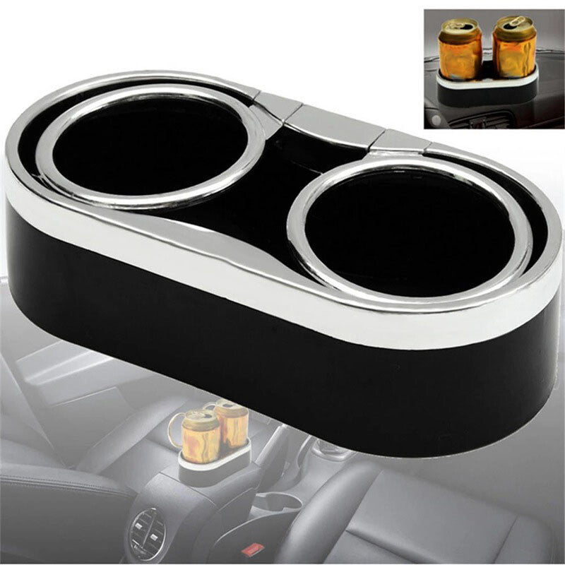 Black Car Center Console Dual Cup Holder Front for Seat Organizer Drinks Holder Set v