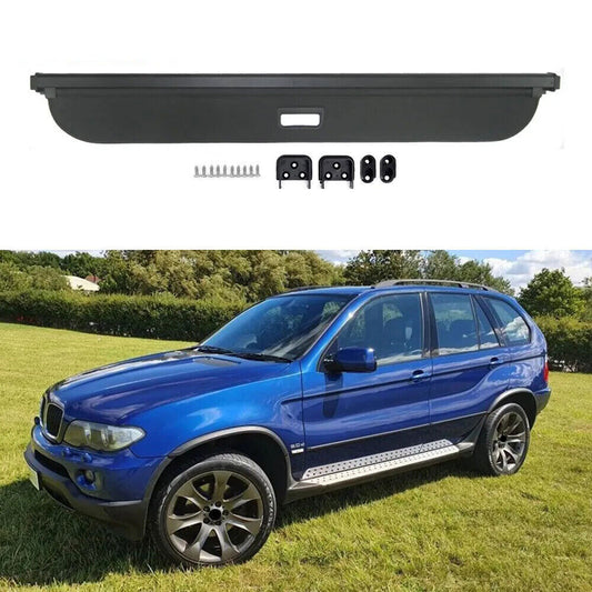 For X5 E53 2002-2006 2003 2005 Black Cargo Cover Security Rear Trunk Shade n