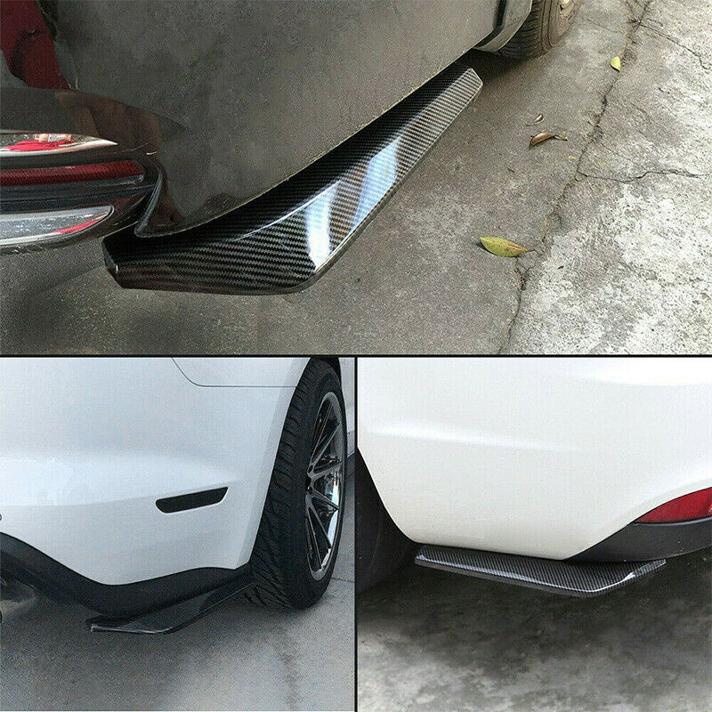 for Honda for Civic 2022-2023 Carbon Fiber Rear Bumper Side Skirt Corner Guard Cover