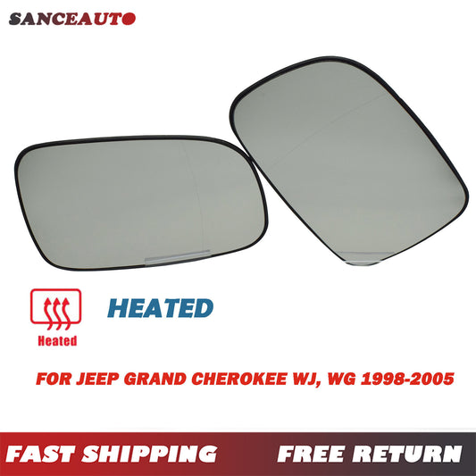 LH Right Hand Grip for Jeep Grand Cherokee WG WJ 1998-2005 Heated Car Mirror Glass 2-Piece Set n