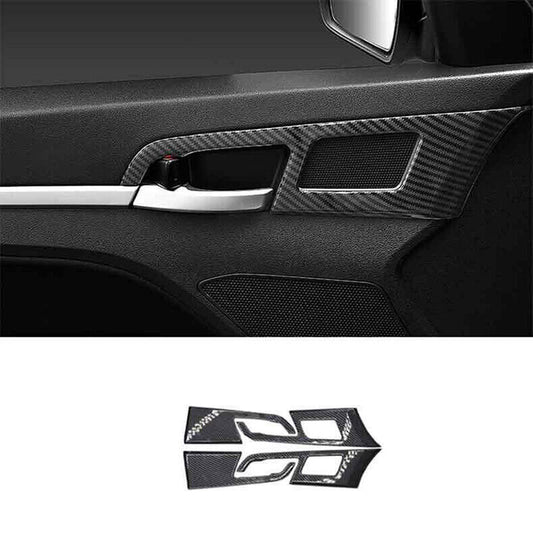 Carbon Fiber Inner Door Handle Bowl Cover Trim ABS for Hyundai for Elantra 2017-2020