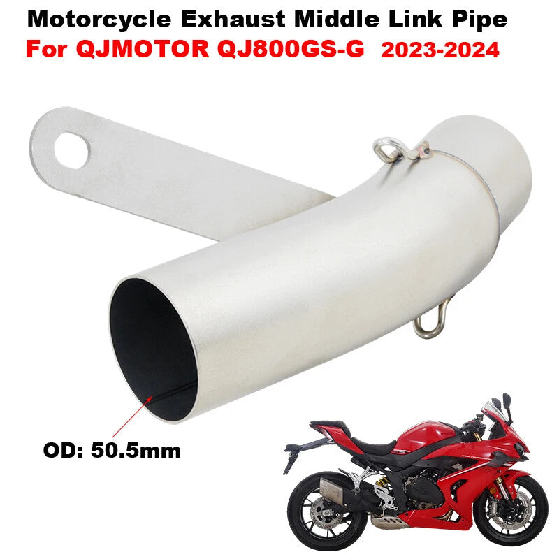 QJMOTOR QJ800GS-G 2023-2024 Slip-On Titanium Exhaust Mid-Pipe  Muffler 51mm