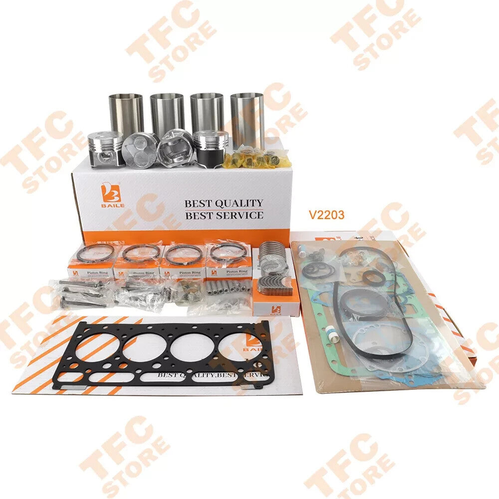 New V2203 S130 S150 For Kubota Engine Overhaul Rebuild Kit??