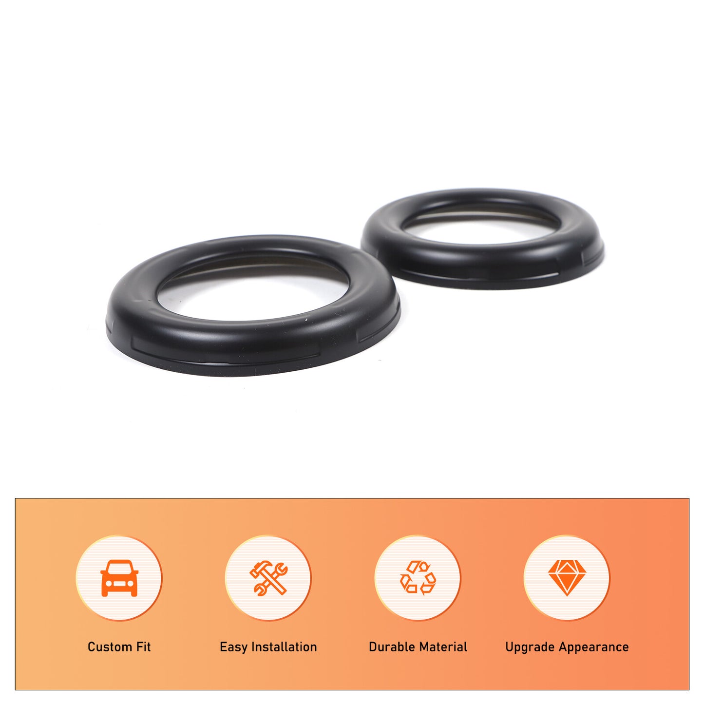 Matte black fog light cover for L200 Triton 2015/2018 models. n