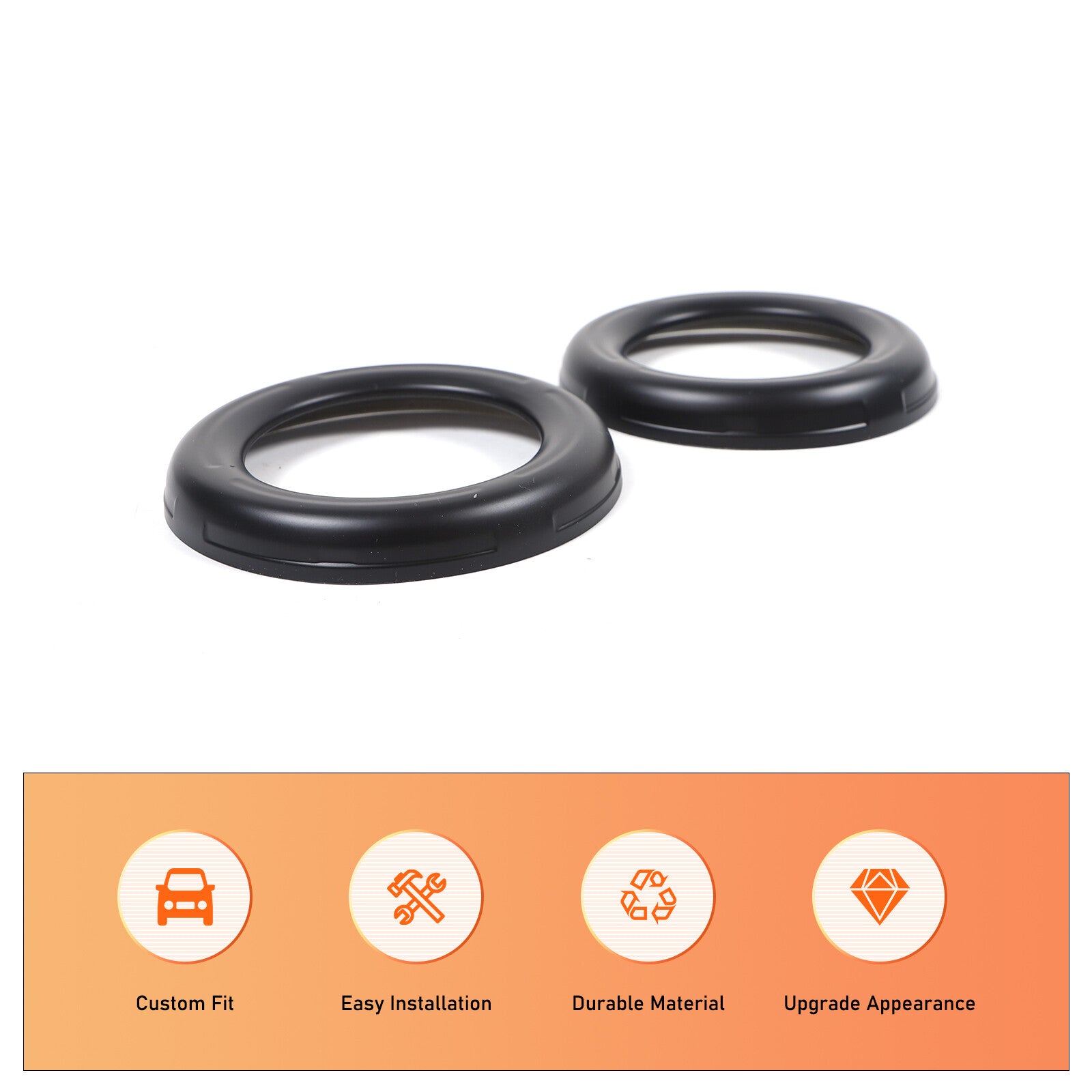Matte black fog light cover for L200 Triton 2015/2018 models. n