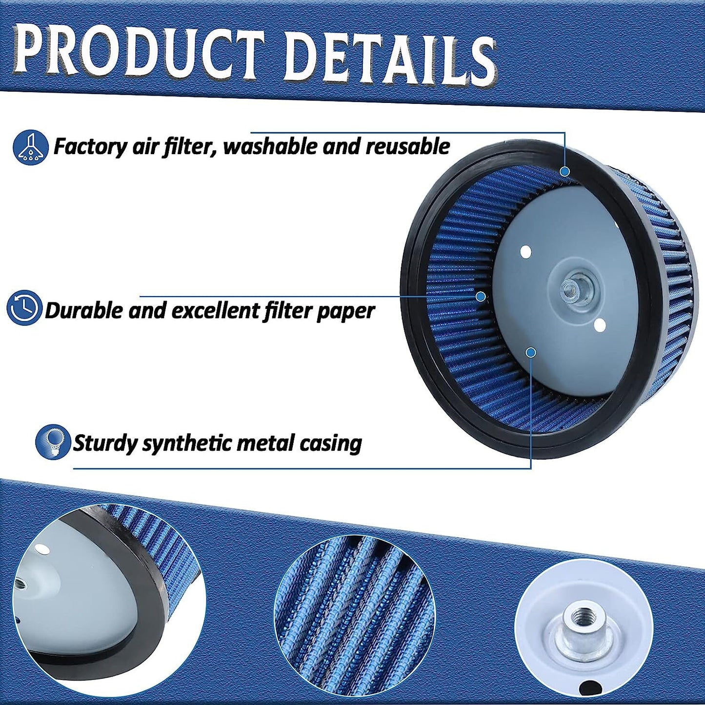 HD-0800 Air Filter for Harley 29442-99A 29442-99B 29442-99C 29442-99D 29442-99C