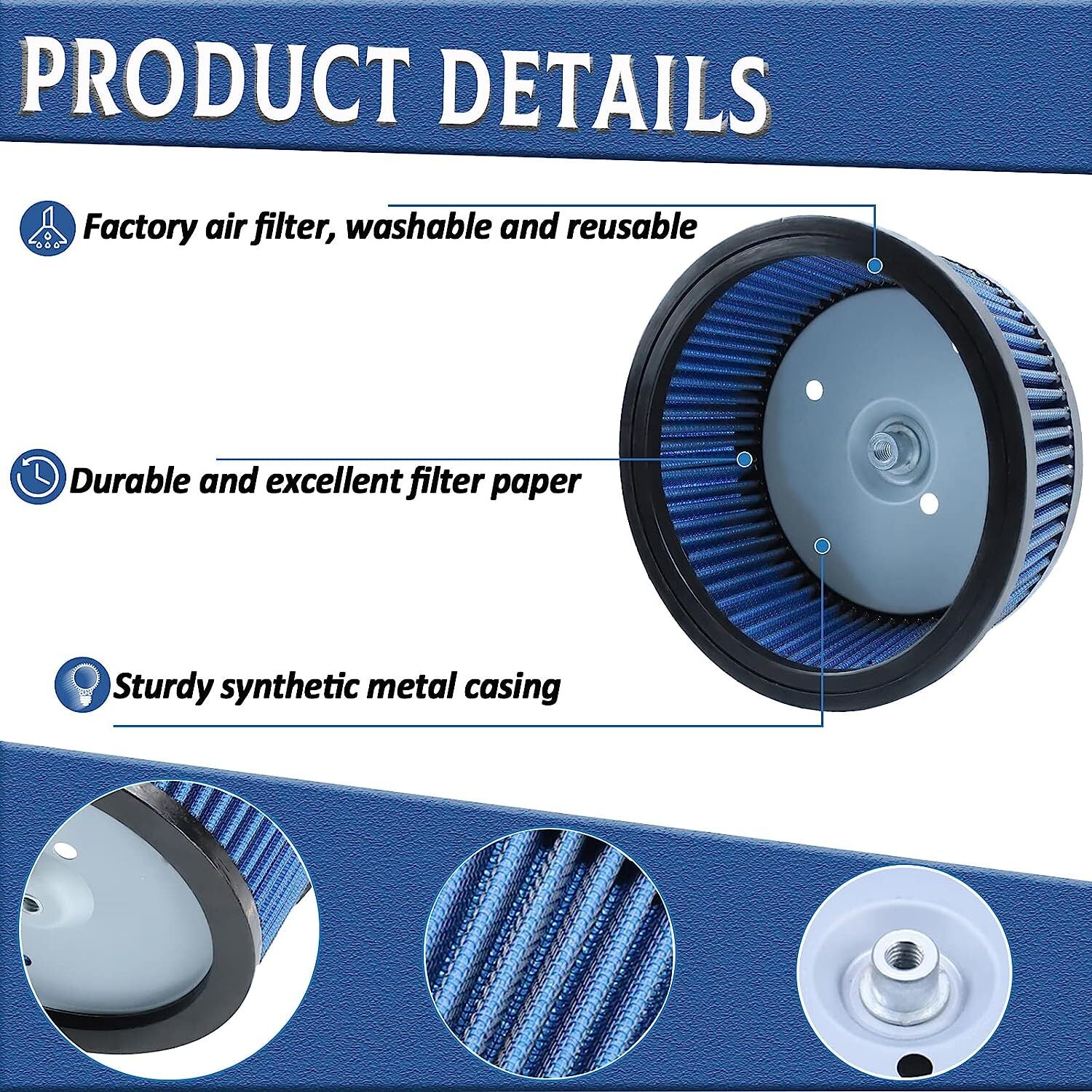 HD-0800 Air Filter for Harley 29442-99A 29442-99B 29442-99C 29442-99D 29442-99C