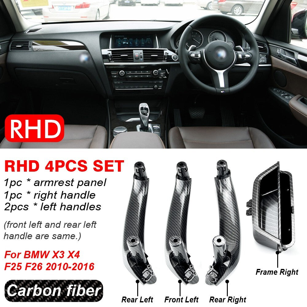 RHD SET Interior Door Handle Panel Cover Frame for BMW X3 X4 F25 F26 2011-2017