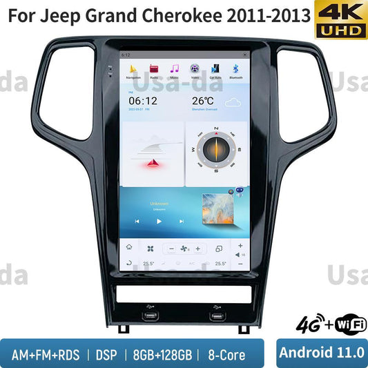 13.6 Car GPS Navigation for Jeep Grand Cherokee 2011-2013 Radio Stereo 8+128G