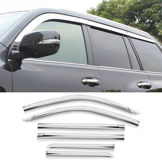 for Lexus GX460 2010-20 Chrome Window Visor Vent Sun Shade Rain Guard Door Visor