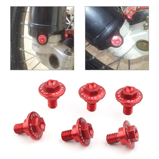 6PCS CNC Front Fork Guard Bolts Screw for HONDA CR125 250 CRF250R 250X 450R