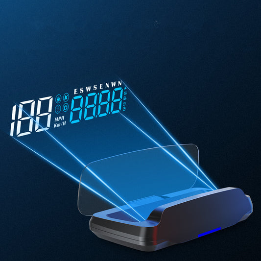 HUD Speedometer Car Accessories GPS Car Head Up Display Projector Speed Alarm Q