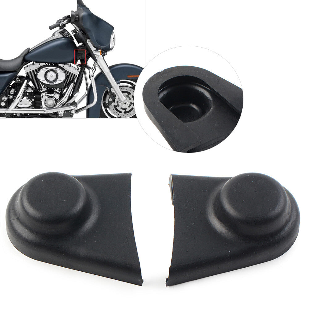 Black Rubber Screw Nut Bolts Covers Waterproof Fit for Harley Touring Motorcycle