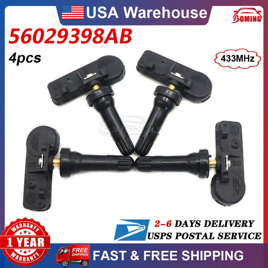 56029398AB 68241067AB 4PCS Tire Pressure Sensor TPMS for Dodge for Chrysler for Jeep for RAM