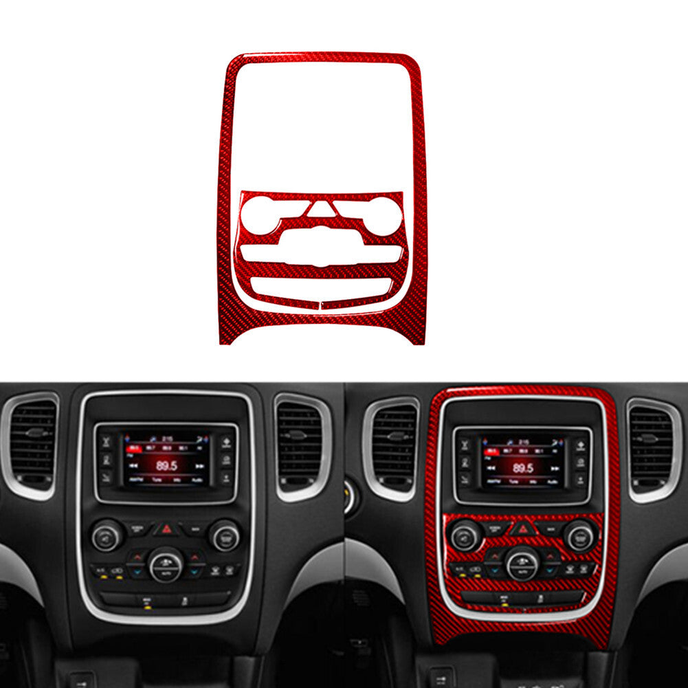 Red Carbon Fiber Below Armrest Accent Cover Trim for Hyundai Azera 2006-2011 v