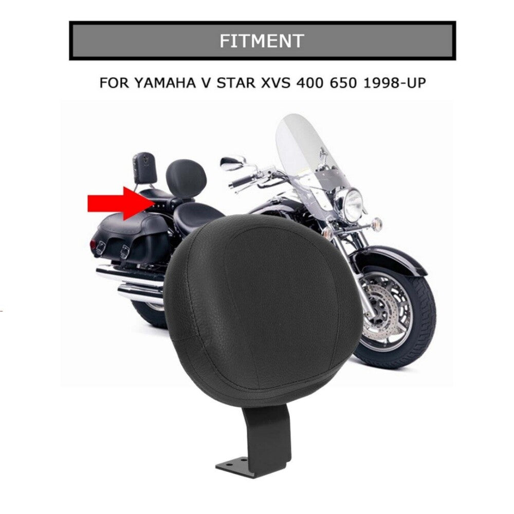 Suitable for 1998-2008 for Yamaha Vstar XVS 400 650 Sissy bar driver/rider backrest for seat cushion.
