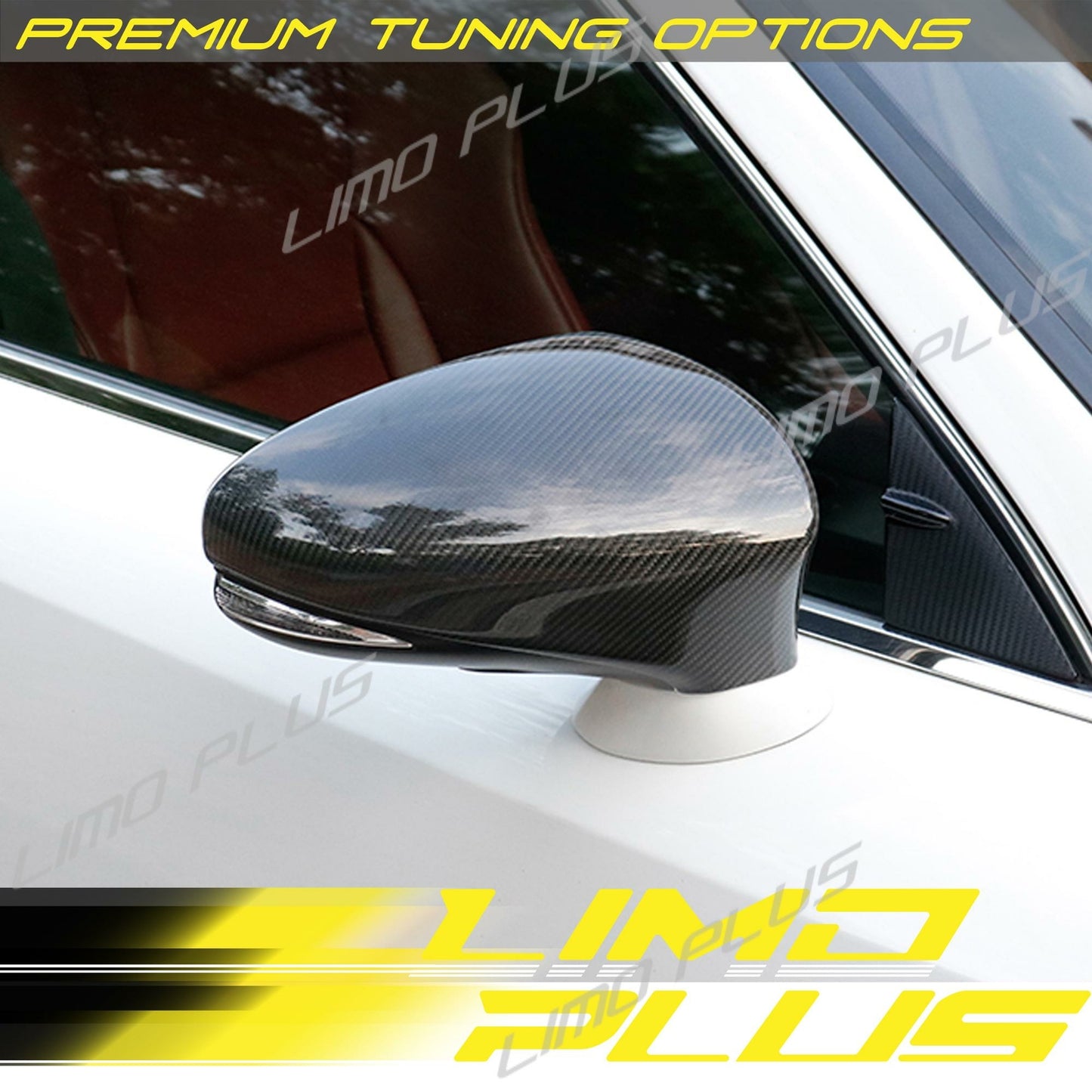 Replacement Real Carbon Fiber Mirror Cover Caps for Lexus RC300 RC350 RC-F 14-18