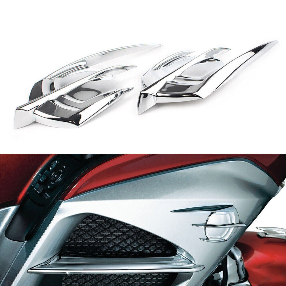Fit for Honda Goldwing GL1800 2012 - 17 Falcon Emblem Fairing Cover Trim Case Chrome Q