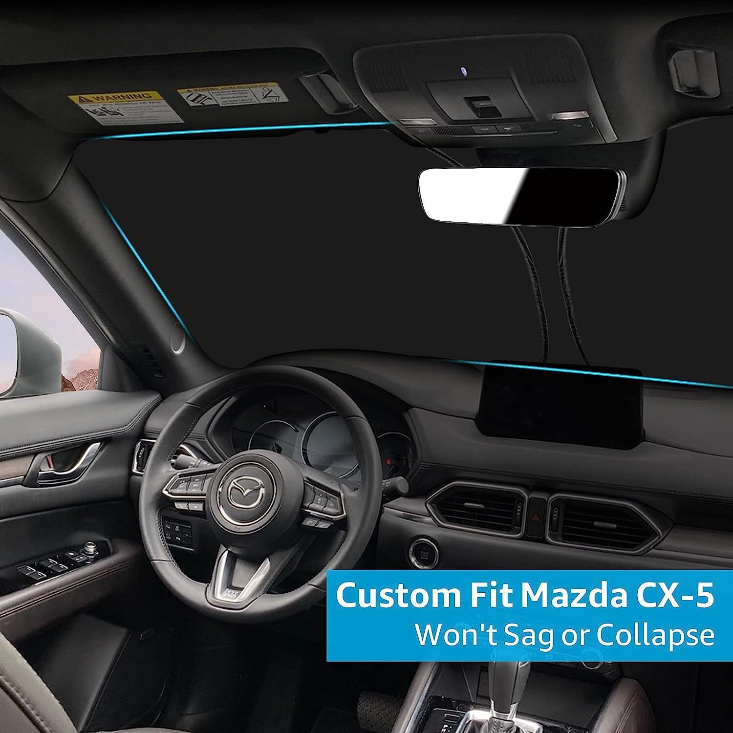 Custom-made foldable sunshade cover for 2017-2023 for Mazda CX-5 windshield. n