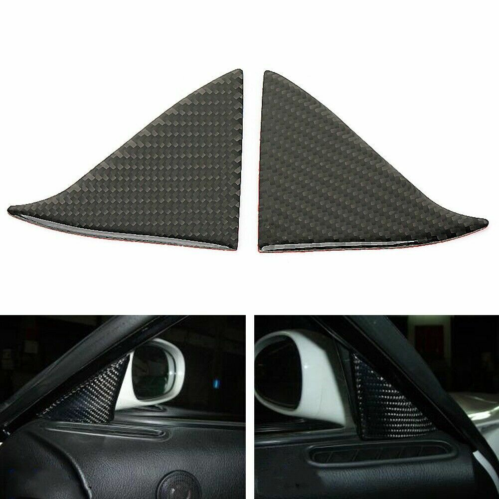 2P For Tundra 2022 - 2023 Carbon Fiber ABS Dashboard Air Socket Cover Trim- v