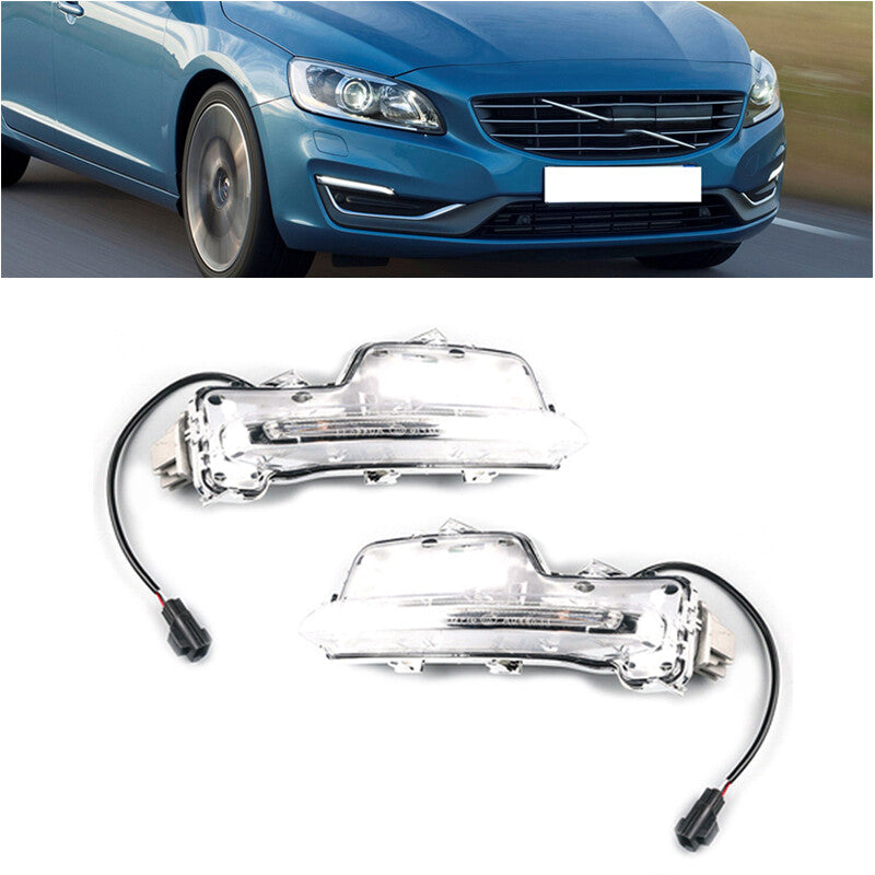 For Car Front Bumer Left Right LED DRL Fog Light Fit for Volvo S60 2014-2018