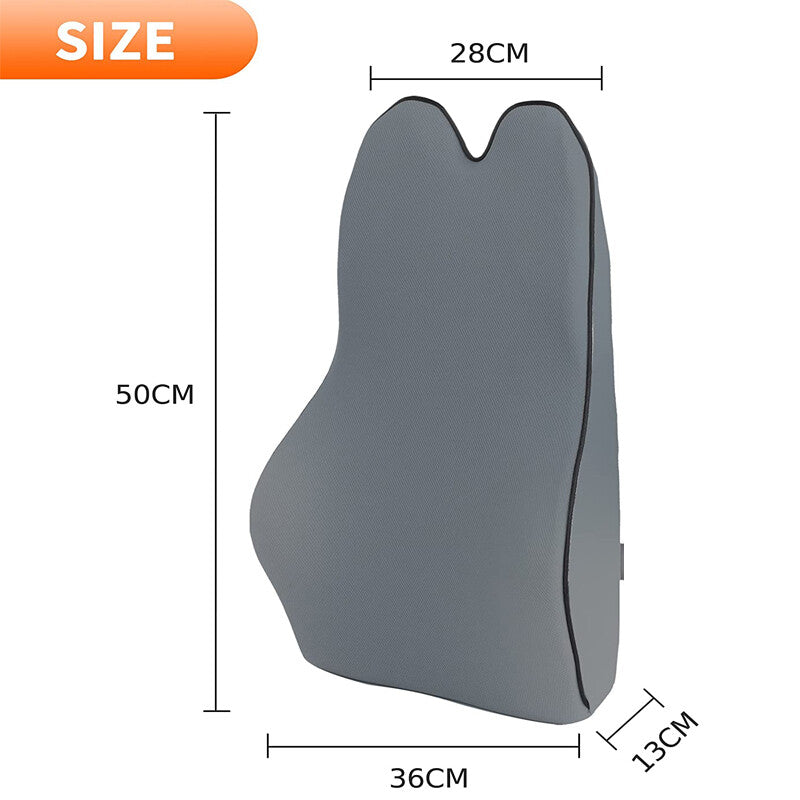 Lumbar support pillow for office chairs and cars, memory foam backrest cushion n