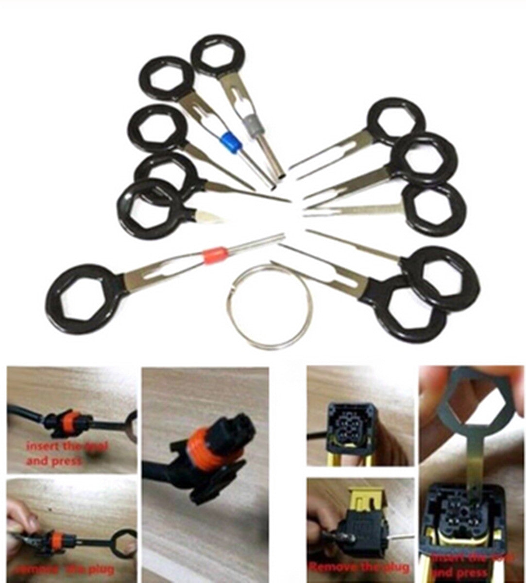 Car Electrical Wiring Crimp Connector Pin Terminal Removal Tool Harness Repair