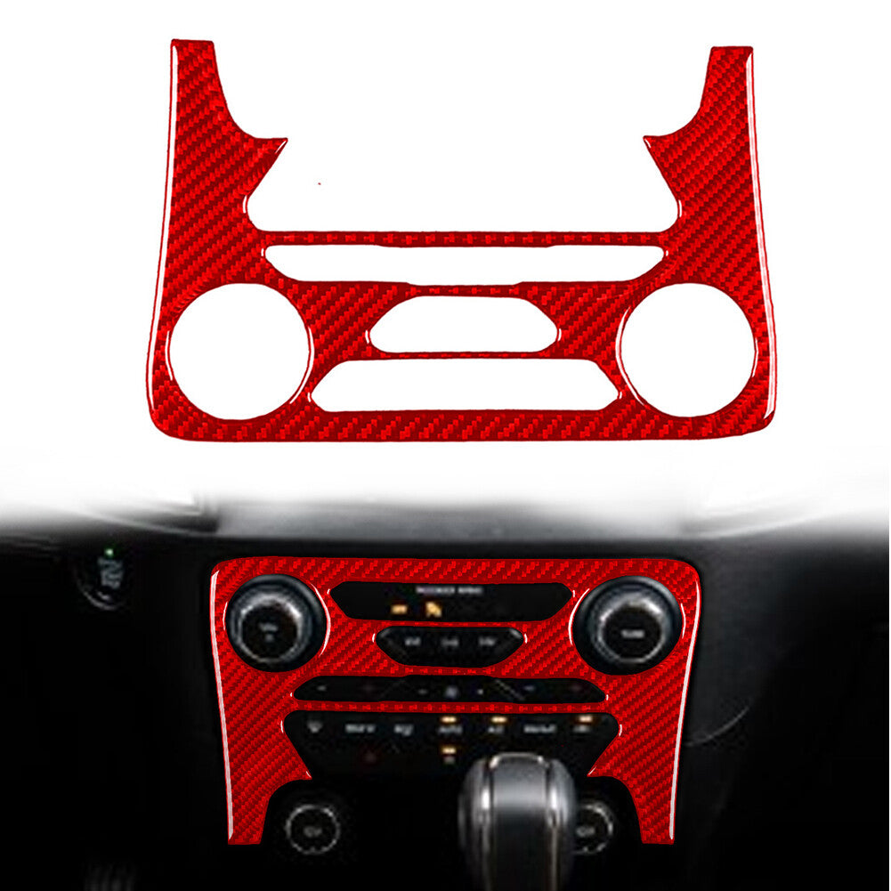 Carbon Fiber AC Climate Control Panel Cover Trim FIT for Ford Ranger Sport 2019-22