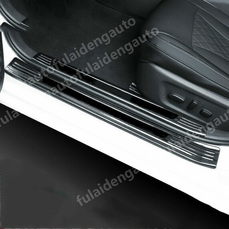 8x for Nissan Teana Altima 2019-24 Black Steel Side Door Sill Scuff Plate Cover