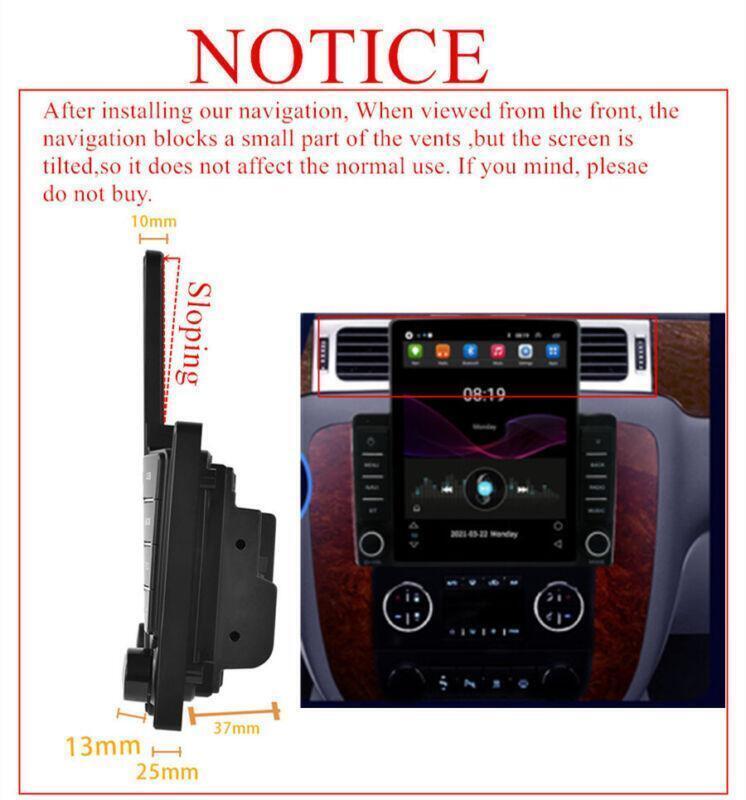 9.5 Player For 2007-2013 for Chevy Silverado for GMC Android 10.1 Stereo Radio GPS Wifi